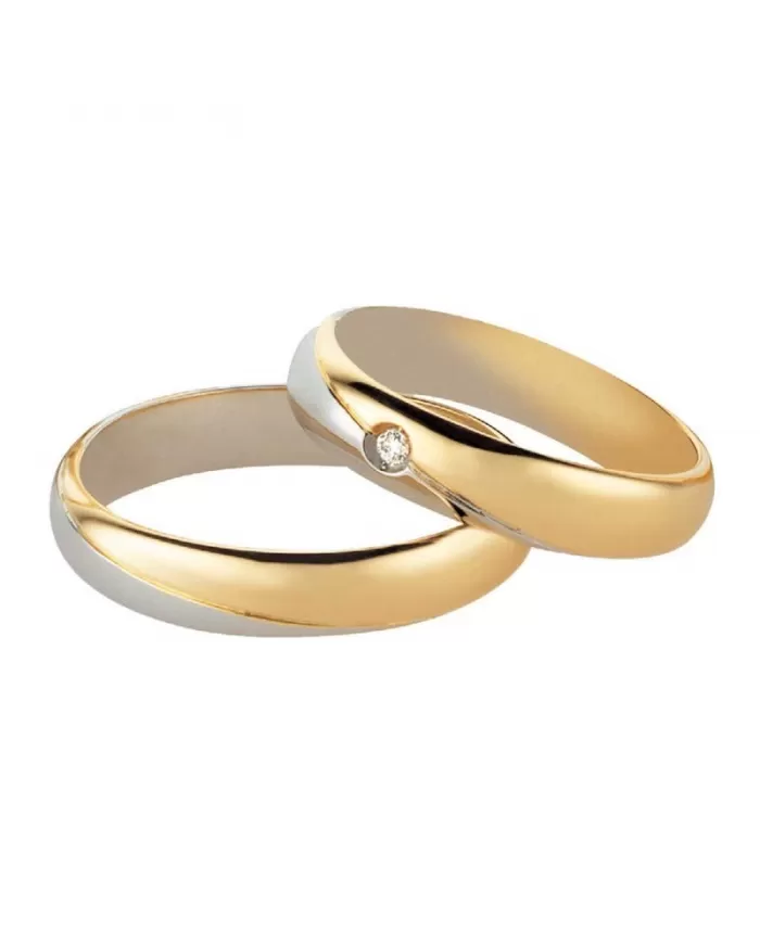 Wedding rings  Fedi Polello  Fede Oro Bianco e Giallo