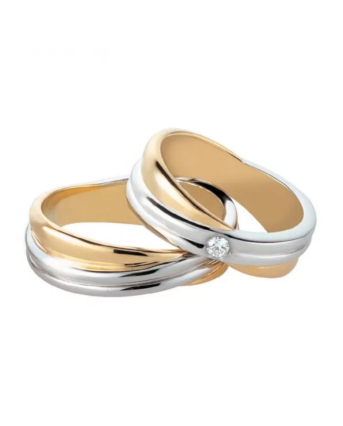 Wedding rings  Fedi Polello  Fede Oro Giallo e Bianco